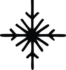 A festive Christmas snowflake illustration, isolated on white or black, perfect for winter holiday designs