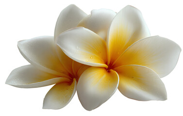 Naklejka premium Plumeria flower, transparent background PNG clipart cutout
