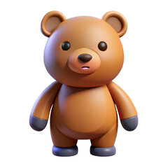 Fototapeta premium 3d teddy bear isolated on transparent background