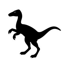 Silhouetted Illustration of a Baryonyx Dinosaur