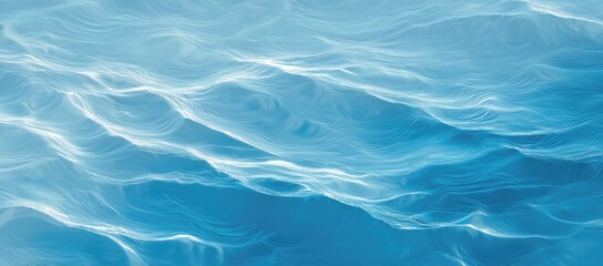 Obraz premium Abstract depiction of flowing, translucent, light blue waves; ethereal and calming