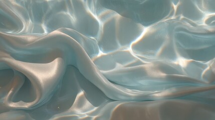 Obraz premium Abstract underwater fabric with sunlight reflections