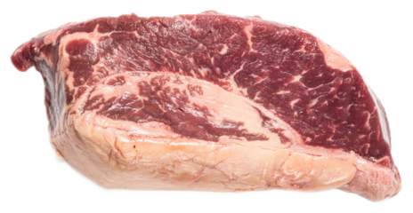 Fresh marbled boneless ribeye steak raw beef cut isolated on transparent background for culinary and meat quality concepts