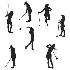 golfer silhouettes