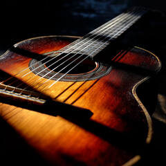 Fototapeta premium Emotionally charged image of music through visual tension. Perfect for covers, musicians, posters
