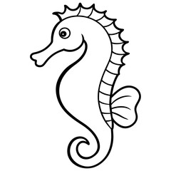 Seahorse Silhouette Vector