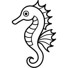 Fototapeta premium Seahorse Silhouette Vector