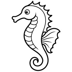 Seahorse Silhouette Vector