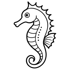 Seahorse Silhouette Vector