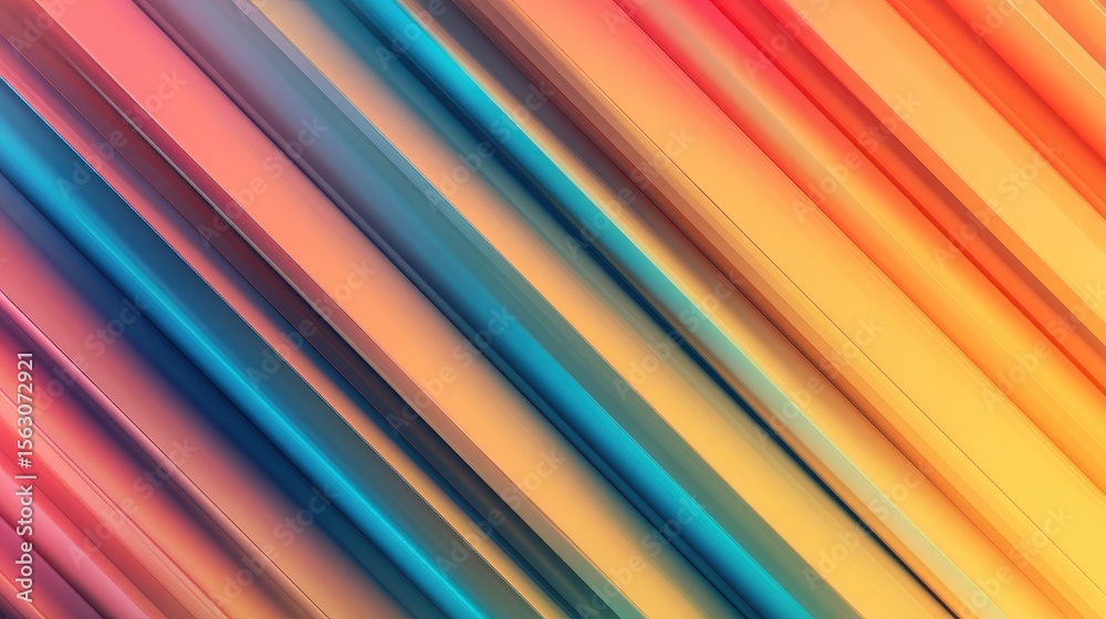 Poster vibrant abstract background with diagonal colorful lines creating a dynamic visual effect