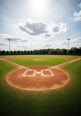 Baseball game action at scenic field summer day photography outdoor setting aerial view sports engagement