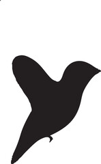 Vector illustration of a peace dove in flight, a symbolic bird silhouette