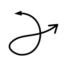 Hand drawn set of arrows Collection black arrow on white background Vector illustration transparent