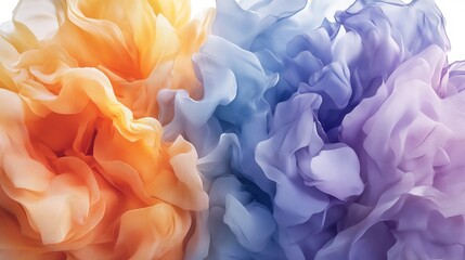 Fototapeta premium Abstract interplay of colors in a dynamic fluid form.