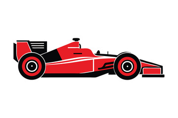 Naklejka premium Formula sports car on white background