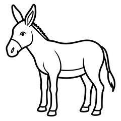 Obraz premium Simple Donkey Line Drawing