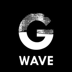 Letter g with wave design logo template illustration