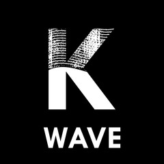 Letter k with wave design logo template illustration