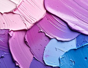 Textured Acrylic Paint Swatches in Pink, Purple, and Blue Hues