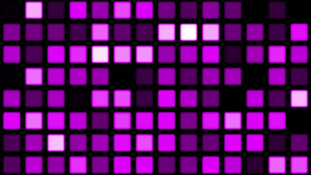 Glowing purple led grid animation, Seamless tech loop background