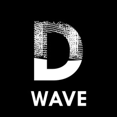 Letter d with wave design logo template illustration