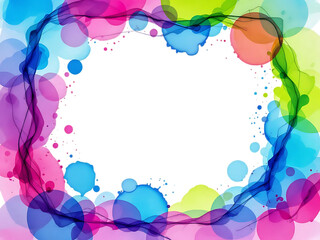 Obraz premium Vibrant, colorful abstract frame perfect for photos or text. Modern and playful design.