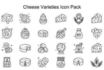 Cheese Varieties Icon Pack