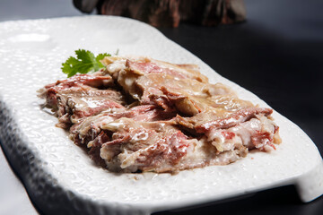 Mongolian white-cut lamb belly