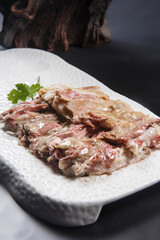 Mongolian white-cut lamb belly