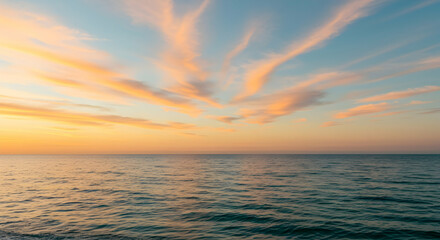 Fototapeta premium Stunning ocean sunset breathtaking colors dramatic sky tranquil waters peaceful landscape serene nature amazing view golden hour seascape