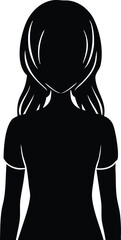 a girl view silhouette vector