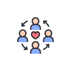 Social Network Connecting People Around Shared Love And Mutual Support