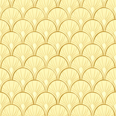 A pattern of yellow shells is shown on the image