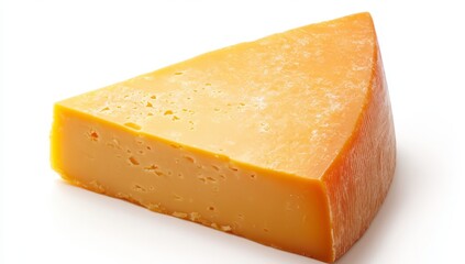 Isolated cheese wedge on white background (1)