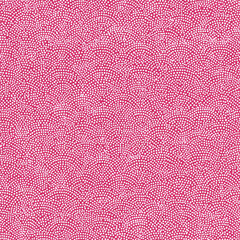 A pink background with white dots