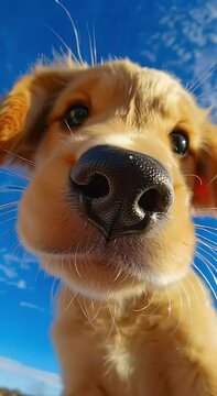 Un perro buscando un snack perdido, mirando a la c&aacute;mara, adorable, encantador, canino, animal, puro