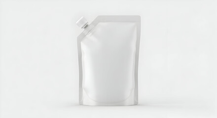 Blank White Stand Up Pouch Packaging Mockup for Your Brand Design Product Presentation