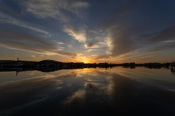 A vibrant dawn at Wakkanai Port