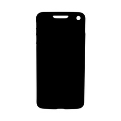 Abstract silhouette of a modern smartphone with rounded edges and minimalistic design