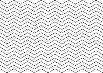 Geometric black chevron pattern with sharp zig zag lines isolated on white background