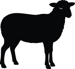 sheep silhouette vector.