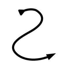 Hand drawn line arrows icons set collection. Doodle marker various curved linear arrows.