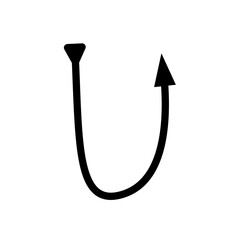 Hand drawn line arrows icons set collection. Doodle marker various curved linear arrows.