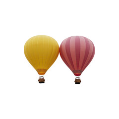 Fototapeta premium Hot air balloon floating in the sky, symbolizing freedom, adventure, and peaceful journeys
