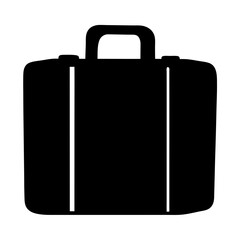 Sleek Black Briefcase Silhouette, A Symbol of Professionalism and Travel Ready