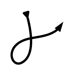 Hand drawn line arrows icons set collection. Doodle marker various curved linear arrows.