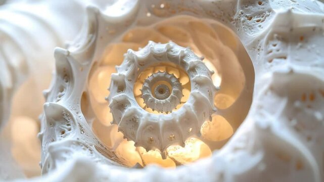 Abstract Intricate White Spiral Pattern Design