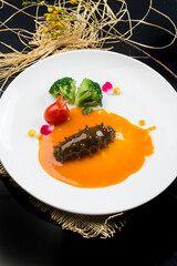 Braised Sea Cucumber with Abalone Sauce