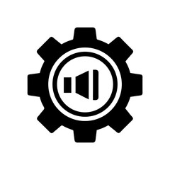 Audio Settings Icon Vector with Flat and Simple Design