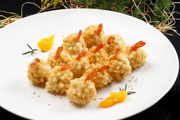 Golden Fried Shrimp Balls